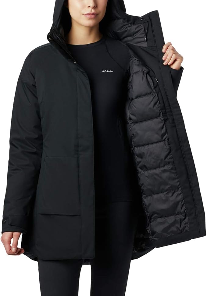 Columbia 哥伦比亚  Autumn Rise 防水 女式中长款连帽保暖棉服 XL码1.7折.86 海淘转运到手约￥307