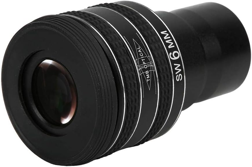 Mugast Eyepiece, 1.25inch 58 Degree 6mm Telescope Eyepiece Black Metal Monocular