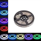 LED Light Strip, LTROP 16.4ft 5m Waterproof 300 LED Lights Strip, Flexible Color Changing RGB SMD 5050 Bar Lighting ( No Remote Controller and Power Adapter Included）