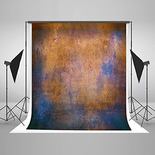Everblue Tk 5x7ft Old Style Backdrops Photography Blue Yellow Rusty Color Photo Props Background for Photographers J03642