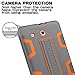 TOPSKY Compatible with Galaxy Tab E 9.6 Case, Three Layer Hybrid Heavy Duty Full-Body Shockproof Anti-Slip Protective Case,Grey/Orange