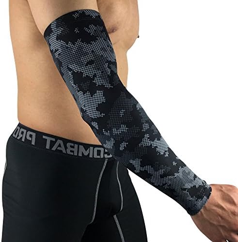 Pafei Sports Safety UV Protection Cooling Arm Sleeves-UPF 50 Compression Sun Sleeves Fingerless for Men & Women for Cycling