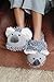 Aroma Home Adult Fuzzy Friends Slippers - Koala Bear