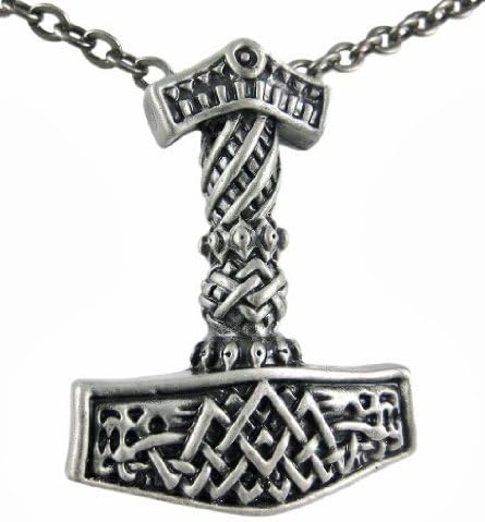 Necklace Hammer of Thor Pendant Jewelry Necklace. Norse Mythology by Dunesbury
