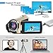 Video Camera Camcorder WiFi FHD 1080P 30FPS 24MP Infrared Night Vision YouTube Vlogging Camera Recorder 3.0 Inch 270 Degree Rotation Touch Screen 16X Digital Zoom Camcorder with 2 Batteries