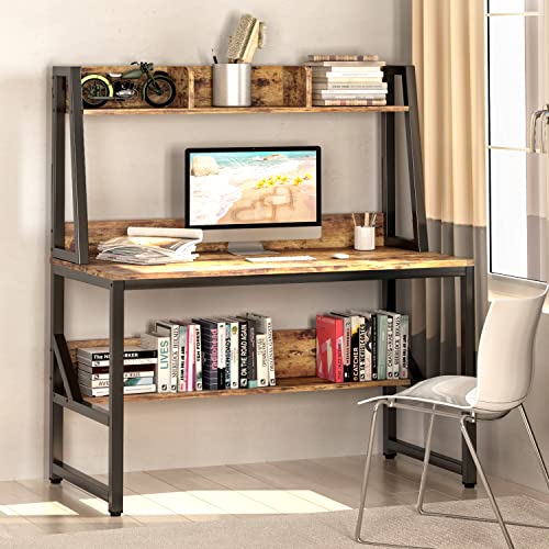 VIPEK Computer Desk with Hutch and Storage Shelves, 47 inch PC Table