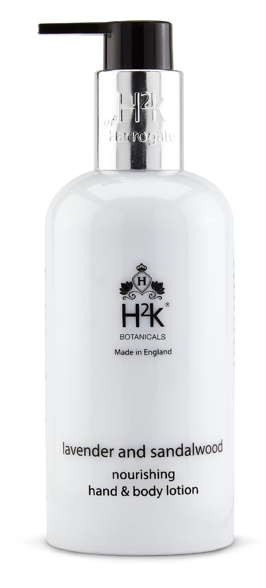 Moisturising Nourishing Hand and Body Lotion, Lavender and Sandalwood Scented (250ml) by H2K Botanicals
