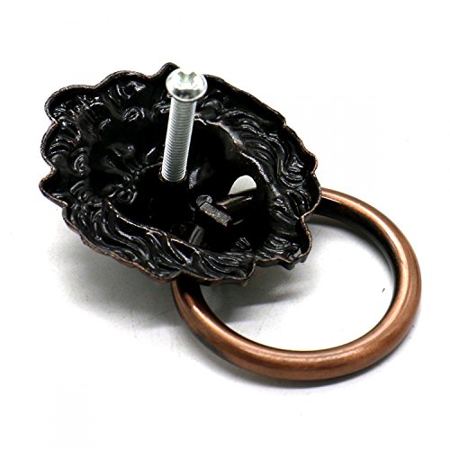 HUELE 10pcs Vintage Lion Head Knobs Cabinet Handles Furniture Door Hardware Handles Cupboard Closet Drawer Pulls (Bronze)