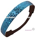 Teal Glitter Headband by Kenz Laurenz - Elastic Stretch Sparkly Fashion Headbands for Teens Girls Women Softball Pack Volleyball Basketball Set Sports Teams Store