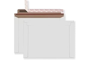 Bonfasvo Rigid Mailers 30 Pack 10 x 13.5 inches White Self Seal Stay Flat Bulk Cardboard Kraft No Bend Mailers Peel and Seal for Document Photos Pictures Papers Files CD