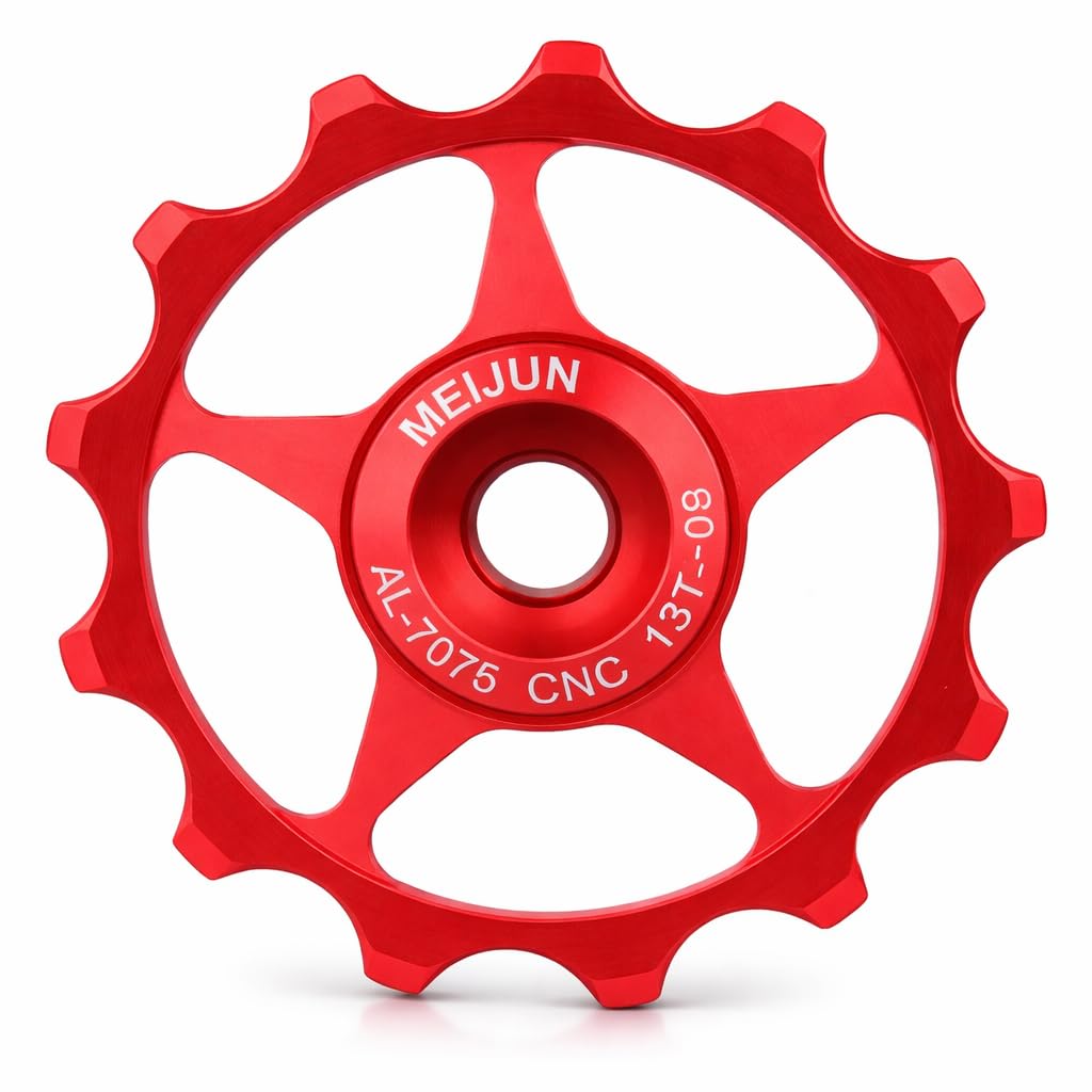 Alomejor 11T/13T Bicycle Derailleur Pulley Wheel Replacement – Lightweight Aluminum Alloy Guide Pulley & Tension Pulley for SHIMANO 10-Speed, 11-Speed, 12-Speed Road Bike and