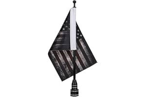 Gdcreestar Motorcycle Flagpole Mount with Pirate Safety Flag for Harley Honda Goldwing CB VTX CBR Yamaha - Fits 1/2" Round Luggage Rack
