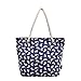 DGY Women’s Print Canvas Tote Bag Beach Bag Shopping Bag Shoulder Bag with Thick Rope G00252 (Blue Rabbit)