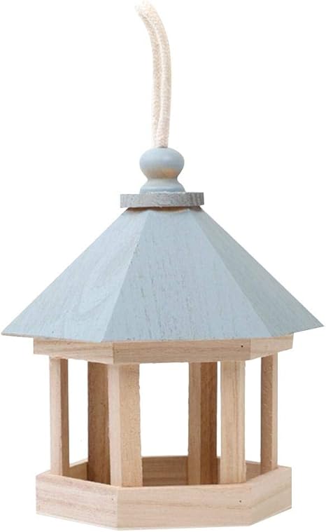 Baiancy Bird Feeder Wooden Hanging Bird House For Wild Birds