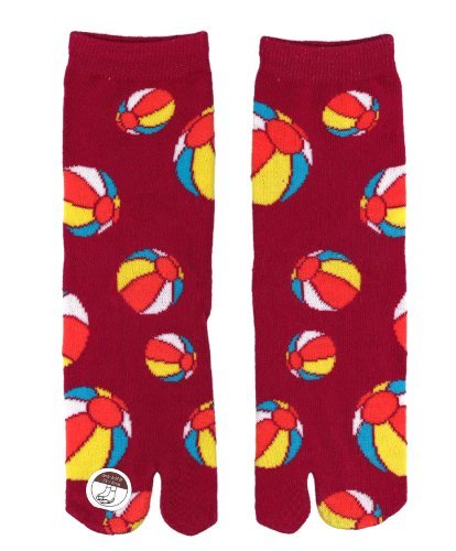 Ninja Tabi Socks, Japanese Ninja/ Samurai Tabi Socks: Uni-sex (Beachball-Usen)