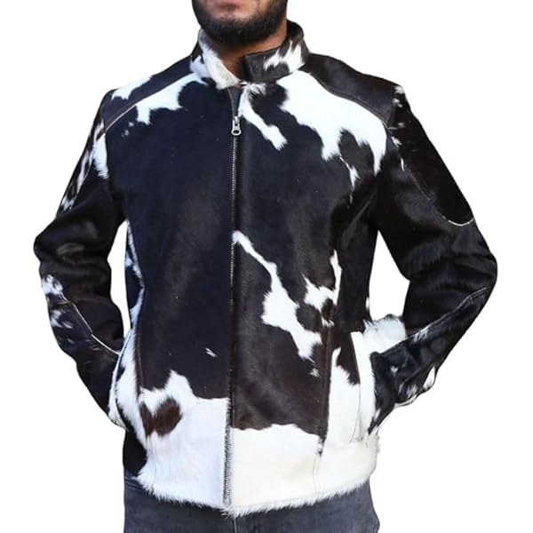 Generic Cowhide Jacket for Men's Natural Hair on Leather Jacket