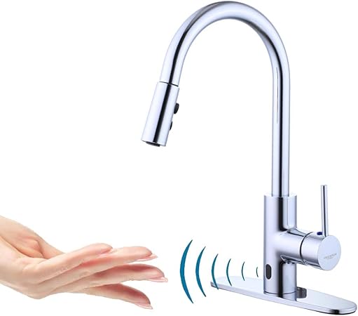 Touchless Kitchen Faucet With Pulldown Sprayer 20 Single Kitchen
