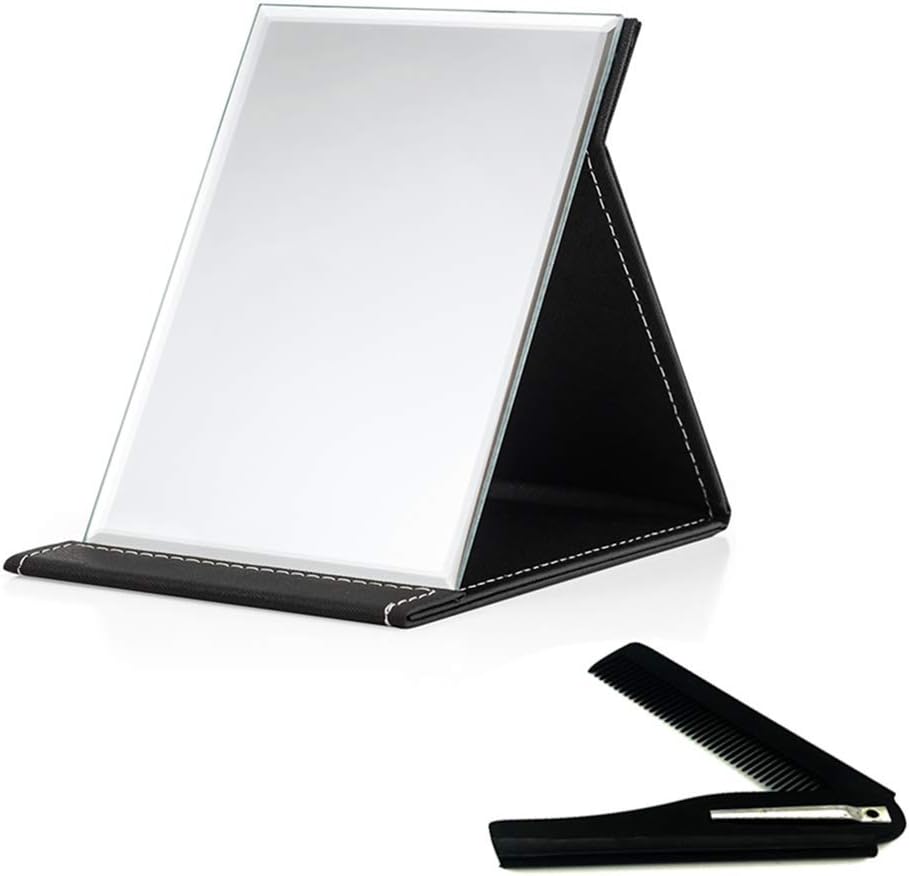 NA SJUNJIE Portable Folding Mirror Set Free Standing Travel Mirror Beard Mirror Table Mirror