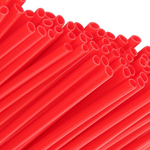 72Pcs Motorcycle Motocross Dirt Bike Wheel Rim Spoke Skins Covers Wrap Decor Protector Kit (Red)