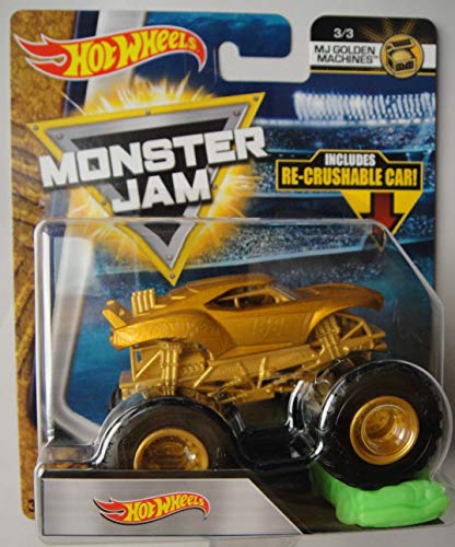 HOT Wheels Monster JAM 1:64 Scale Golden Machines, HOT Wheels Treasure Hunt