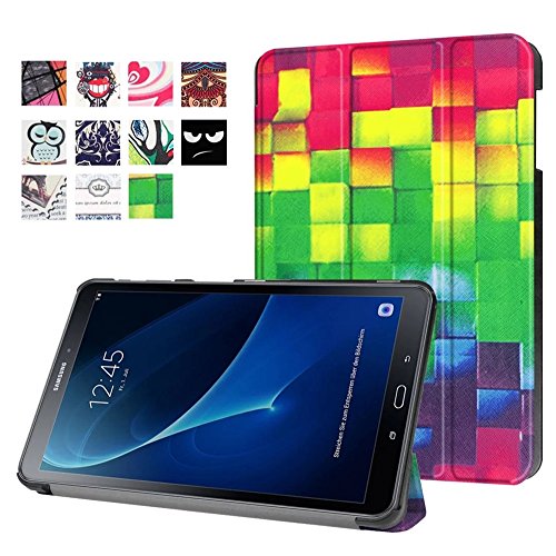 Samsung Galaxy A6 10.1 Tablet Case,Samsung Tab A 10 inch Case,Samsung Galaxy 10.1 Tablet Case,Folio Folding Cover Flip Case for 2016 Samsung Galaxy Tab A 10.1 Tablet Cover,Colorful cube
