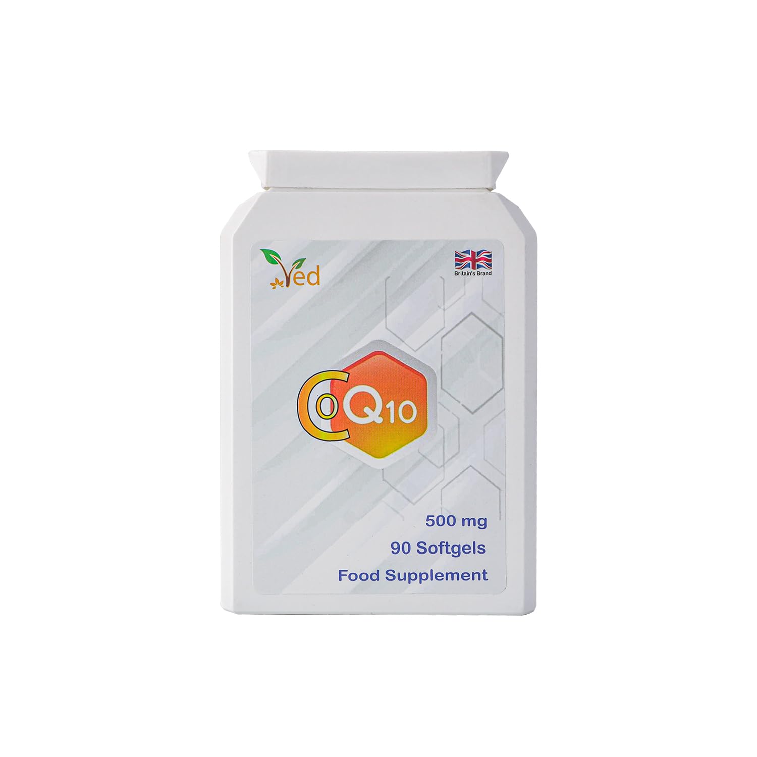 VED Coq10 Supplement for Adults, High Strength Q10 Coenzyme, Coenzyme Q10 Ubiquinol Co Enzyme, Supports Energy and Heart Health for Men and Women, 500mg 90 softgel.