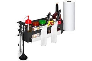 BANJEKT Blackstone Caddy, Griddle Caddy for Blackstone 28"/36" Griddles, Space Saving Blackstone Grill Caddy, Blackstone Tool Holder with Blackstone Magnetic Tool Holder, Paper Towel Holder & Hooks