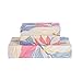 Vaulia Lightweight Microfiber Duvet Cover Set, Bright and Colourful Leaf Printed Pattern, Pink Multi-Color - King