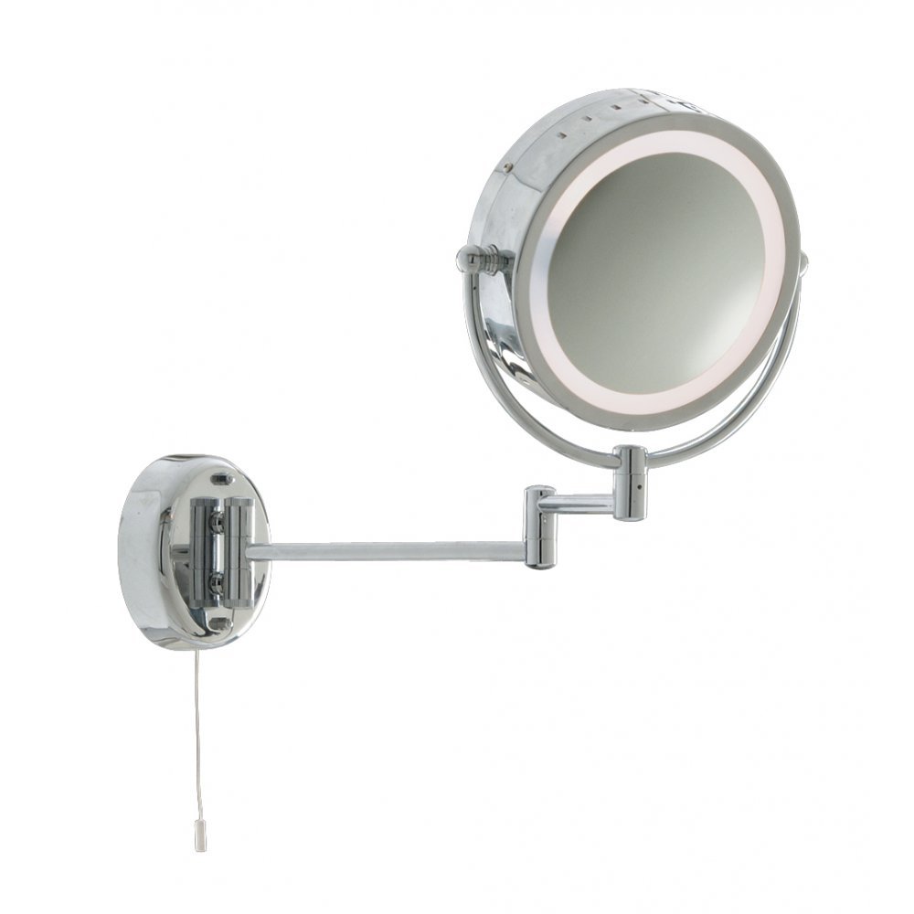 LED Bathroom Magnifying Mirror Swing Arm Wall Light Lighting IP44