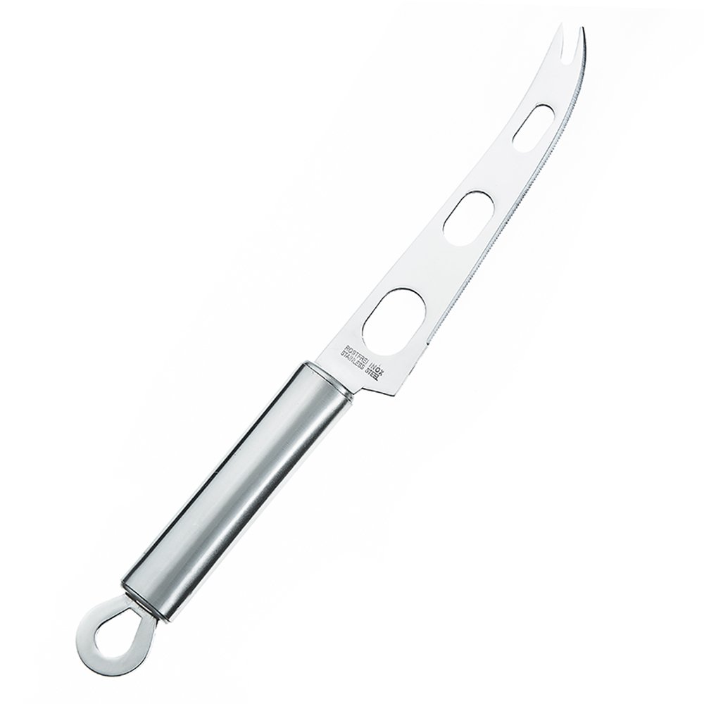 TAFOND Stainless Steel Non-stick Multi-Use Semi-Hard and Hard Cheese Fruit and Veggie Knife with Open Surface Blade