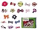 Bundle Monster 18pc Girl Baby Toddler Ribbon Bows Flowers Mixed Design Hair Clip