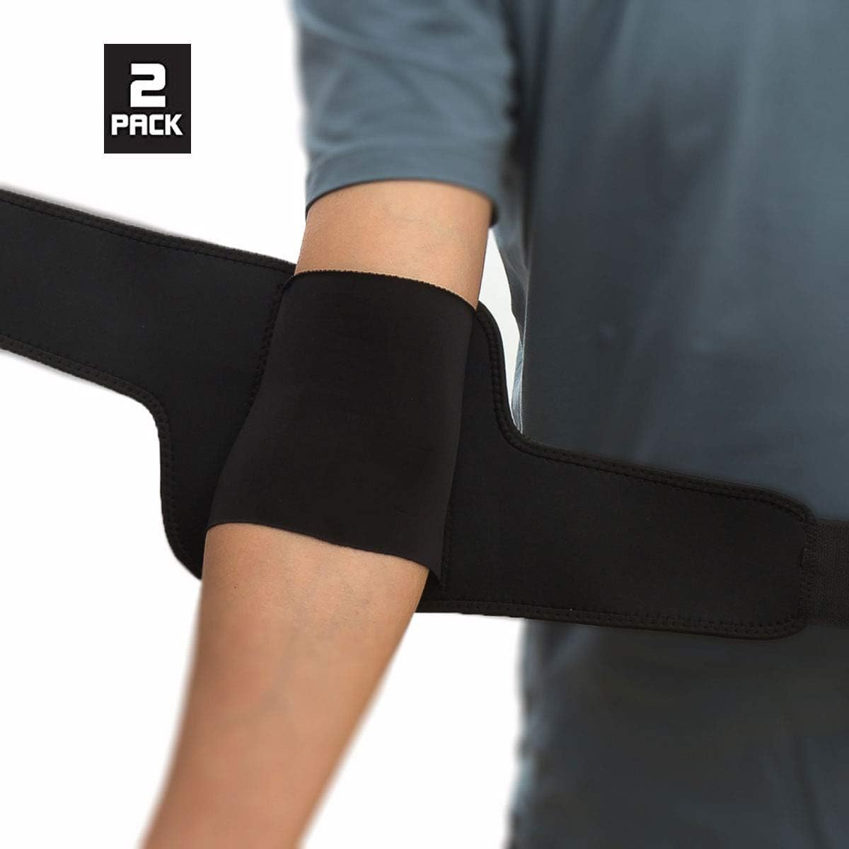 FJZLIFE Compression Recovery Elbow Sleeve &Neoprene Elbow Support/Brace. Protect Elbow During Workouts Weightlifting, Power Lifting and Cross Training, for Relief of Golfers and Tennis Elbow.