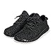 Yasmine Fashion Lightweight Sneakers Unisex Shoes for Couple Men Women All Black 41