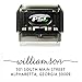 PrettySweetParty Self Inking Return Address Stamp, pre Inked with Black Ink- Personalized Custom Rubber Stamper - for Wedding Invitations, Holiday Cards - Lowercase Script Font