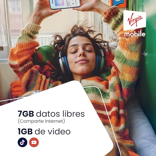Genérico Chip Virgin Mobile 150 | 15 GB totales + Whatsapp Ilimitado (Tarjeta SIM física) | 7 GB Libres (Comparte Internet) | 1 GB Video | 7 GB Redes sociales y apps | ILIMITADAS: Whatsapp y Música