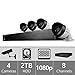 Samsung SDH-C74040 8 Channel 1080P Full HD DVR Video Security System with 2TB Hard Drive and 4 1080p Weather Resistant Bullet Cameras (SDC-9441BC)