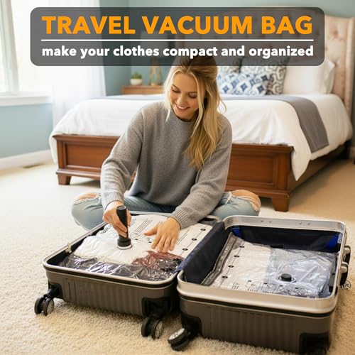 SpaceAid Travel Vacuum Bags for Luggage with Electric Pump, 24 Pack Vacuum photo 6