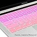 Dongke Ultra Thin Gradient Color Silicone Keyboard Protector Cover Skin for New Version MacBook Pro 13 (A1706) & MacBook Pro 15 (A1707) with Muti-Touch Bar (2017 & 2016 Release) (Gradient Pink)