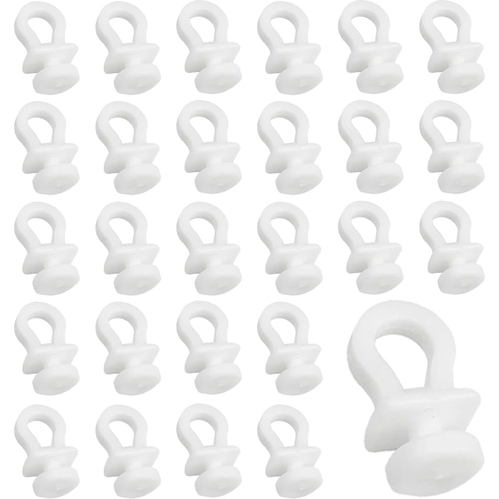 RXKFIGX 100 Pcs Curtain Hooks Gliders Rollers White Plastic Curtain Track Glider Hooks Hook Rollers Durable Rust-Free for Door, Window