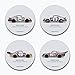 GarageProject101 Classic Martini Racing Illustration Sandstone Coasters - Set of 4