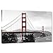 LevvArts Golden Gate Bridge Canvas Wall Art San Francisco Bridge Picture Painting Modern Black and White Red Home Wall Decoration -24