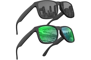 MAXJULI Polarized Sunglasses for Men and Women,UV Protection Rectangular Sun Glasses 8806