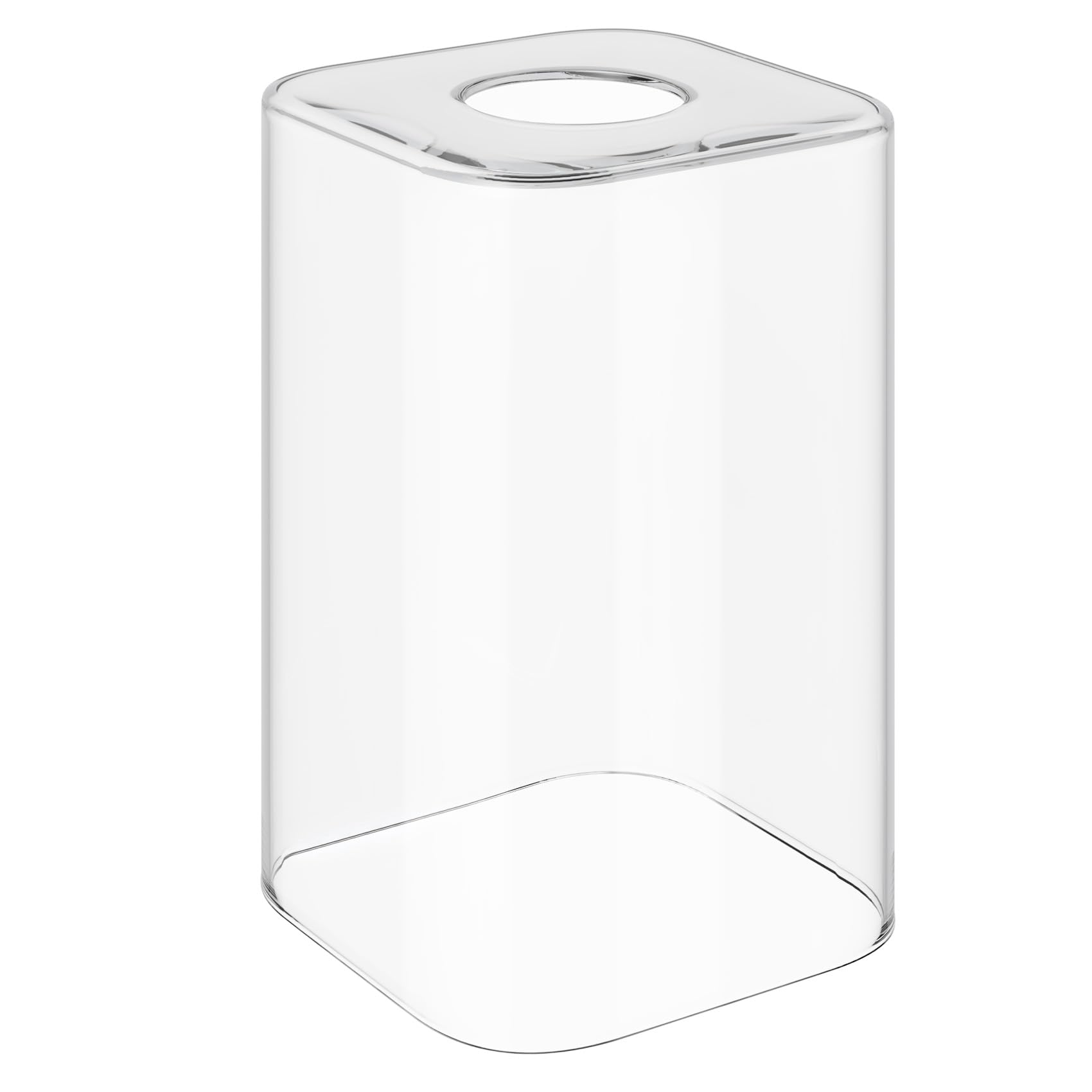 Photo 1 of 1PCS Square Glass Lamp Shade, L3.94" x H5.91" Clear Glass Lamp Shade Cover for Vanity Light Fixtures Floor Lamp Chandelier Pendant Light