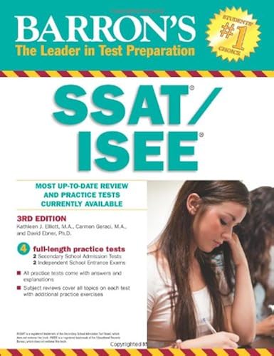 Download Barron's SSAT/ISEE: High School Entrance Examinations PDF