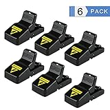 Mouse Trap, 6 Pack Skillink Mice\Rat Trap Snap Humane Power Rodent Killer - Sensitive Reusable and Durable Sanitary Traps