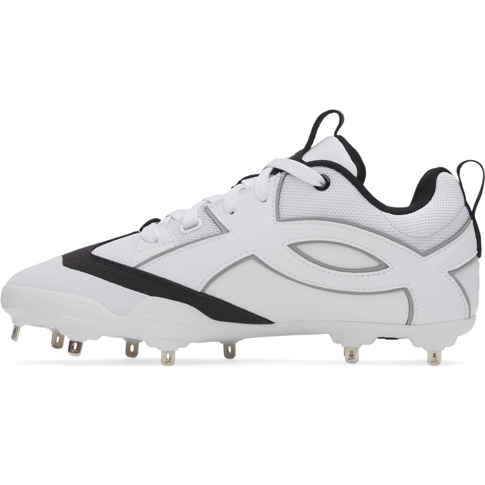 Under Armour Men’s Yard Icon MT Baseball Cleats, (100) White/White/Black, 8, US
