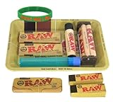 Bundle - 10 Items - RAW Rolling Paper Mini Rolling Tray Sampler Plus+