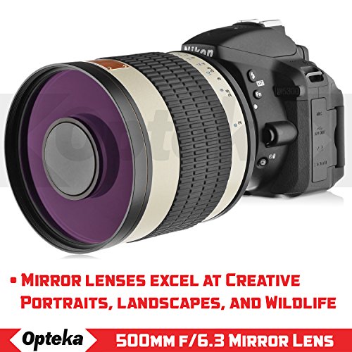 Opteka 500mm f/6.3 (with 2x- 1000mm) Telephoto Mirror Lens for Pentax K-70, K-50, K-3 II, KP, K-1, K-S2, K-S1, K-500, K-30, K5 IIs, K-7, K-5, K-2, K20D, K100D, K110D and K10D Digital SLR Cameras