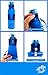 Nenda collapsible hiking travel foldable leak proof silicon camping backpacking leakproof water bottle bpa free accessories men women kids cool blue