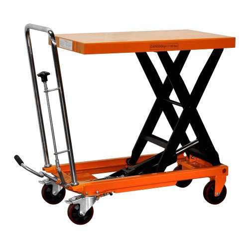 Bolton Tools New Hydraulic Foot Operated Scissor Lift Table Cart Hand Truck - 1100 LB of Capacity - 35.4